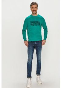 Pepe Jeans - Bluza bawełniana Aivin. Okazja: na co dzień. Kolor: turkusowy. Materiał: bawełna. Wzór: nadruk. Styl: casual #3
