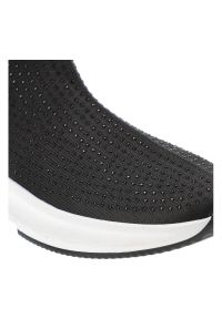 Sca'viola - Czarne Botki Sca'Viola Damskie Stylowe Obuwie. Kolor: czarny. Materiał: materiał. Styl: elegancki, sportowy #8