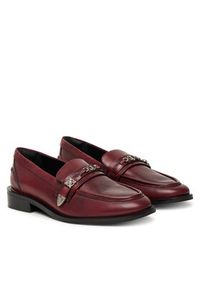 Bronx Loafersy Next Wagon 66652-US Bordowy. Kolor: czerwony. Materiał: skóra