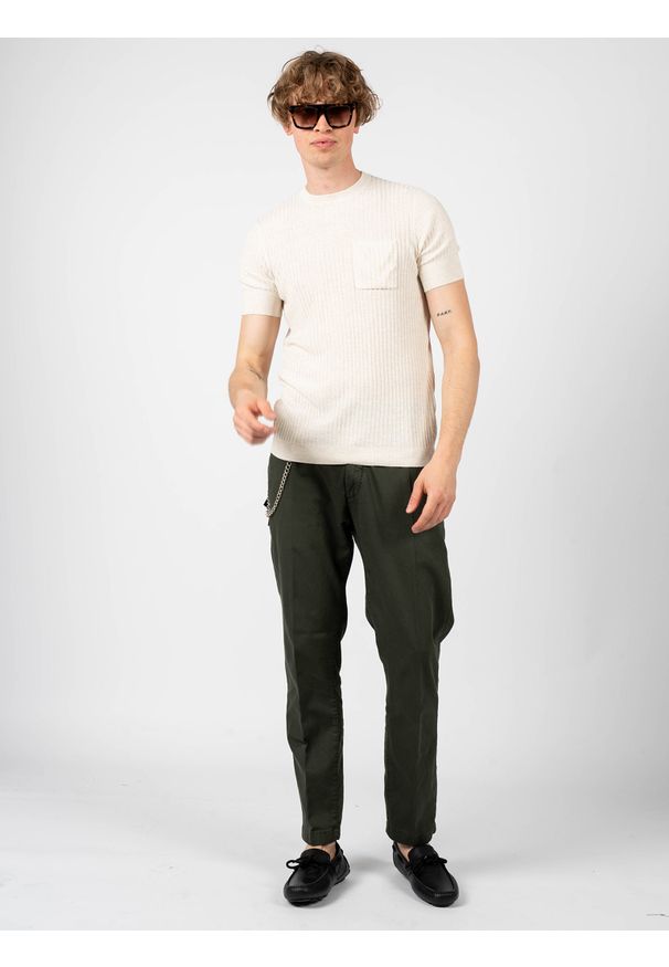 Antony Morato Spodnie "Kerr" | MMTR00526-FA850228 | Marlon | Mężczyzna | Khaki, Zielony. Kolor: brązowy, wielokolorowy, zielony. Materiał: poliester, bawełna, elastan