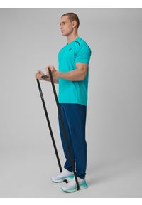 4f - 4F Koszulka treningowa regular szybkoschnąca męska - turkusowa XL. Kolor: turkusowy. Materiał: skóra, materiał. Sport: fitness #2