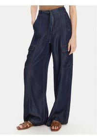 Guess Jeansy W5GA1T D5N61 Granatowy Wide Leg. Kolor: niebieski