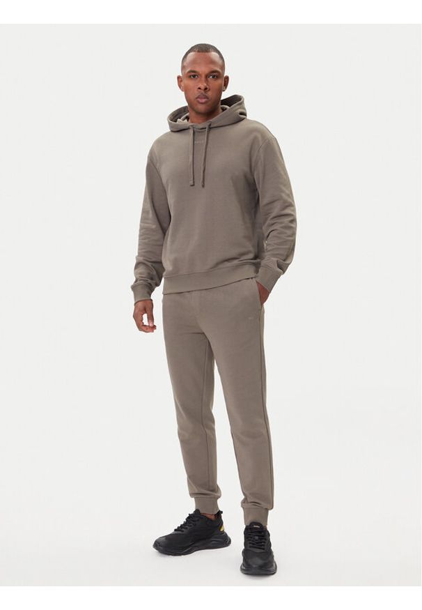 Hugo - HUGO Dres Dapodayote 50492581 Beżowy Relaxed Fit. Kolor: beżowy. Materiał: bawełna