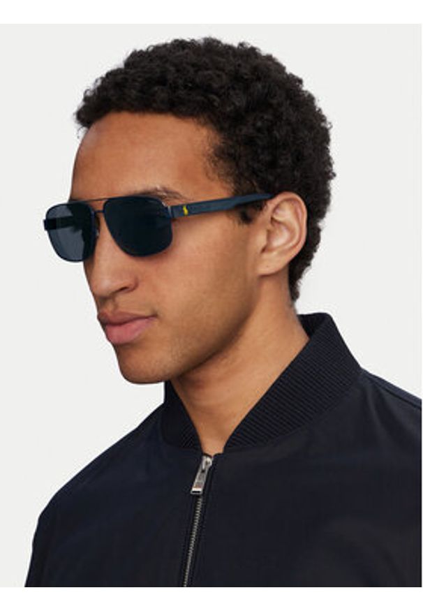Polo Ralph Lauren Okulary przeciwsłoneczne 0PH3165 939487 Granatowy. Kolor: niebieski