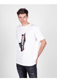 Les Hommes T-shirt "Logo" | LJT224-710P | Logo | Mężczyzna | Biały. Okazja: na co dzień. Kolor: biały. Materiał: bawełna. Wzór: nadruk. Styl: casual