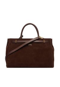 TOMMY HILFIGER - Tommy Hilfiger Torebka American Icon Tote Suede AW0AW19216 Brązowy. Kolor: brązowy. Materiał: skórzane, zamszowe #3