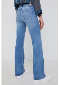 Pepe Jeans Jeansy Aubrey damskie high waist. Stan: podwyższony. Kolor: turkusowy #3