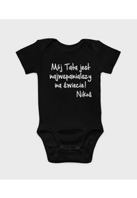 MegaKoszulki - Body dziecięce Mój Tata jest najwspanialszy + imię dziecka. Materiał: bawełna #1