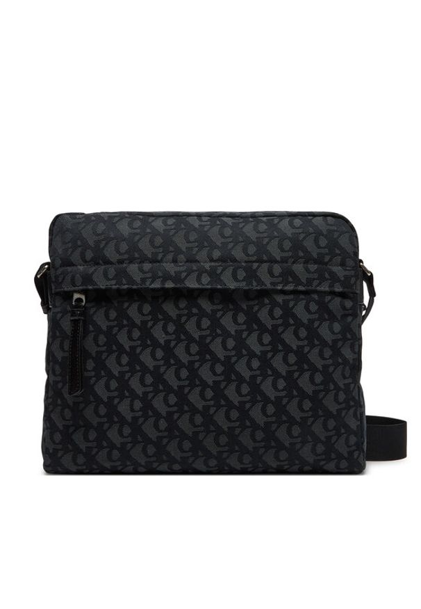 Calvin Klein Jeans Saszetka Unstructured Monogram Flight Bag LV04G3097G Czarny. Kolor: czarny. Materiał: materiał