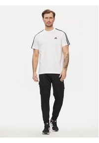 Adidas - adidas T-Shirt Essentials Single Jersey 3-Stripes T-Shirt IC9336 Biały Regular Fit. Kolor: biały. Materiał: bawełna #3