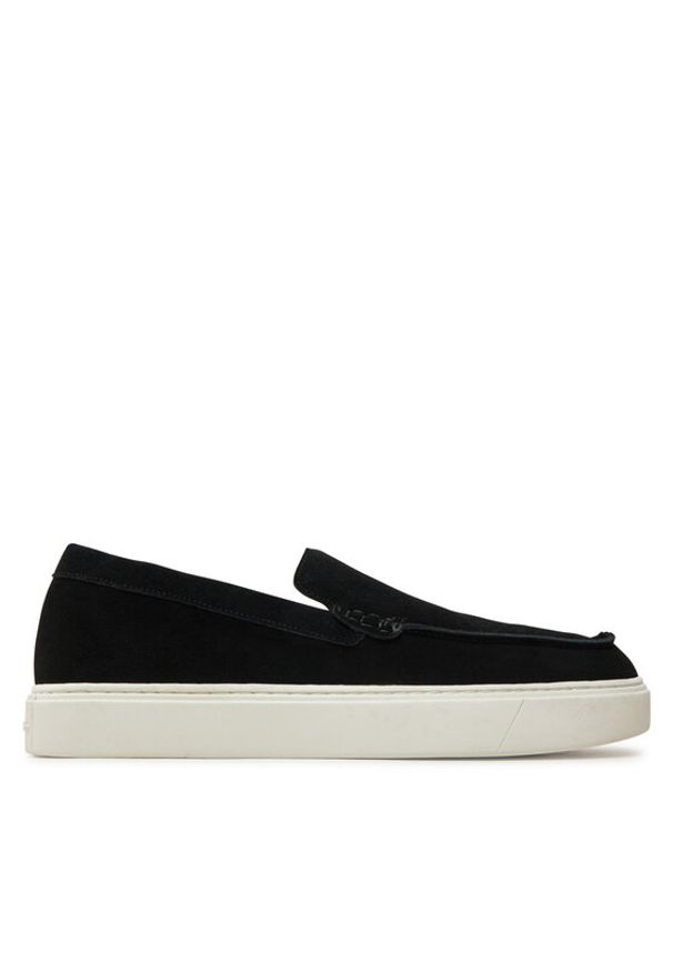 Calvin Klein Półbuty Moccasin Suede HM0HM01794 Czarny. Kolor: czarny. Materiał: zamsz, skóra