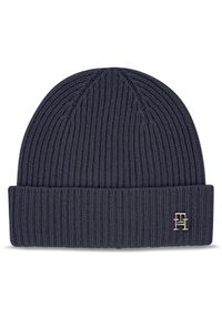 TOMMY HILFIGER - Tommy Hilfiger Czapka Cashmere Chic Beanie AW0AW15321 Granatowy. Kolor: niebieski. Materiał: kaszmir