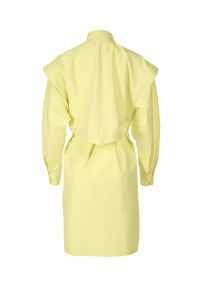 ANIA KUCZYŃSKA - Kanarkowy płaszcz Camomilla Sole. Kolor: żółty. Materiał: bawełna. Długość rękawa: długi rękaw. Długość: długie. Wzór: aplikacja #4