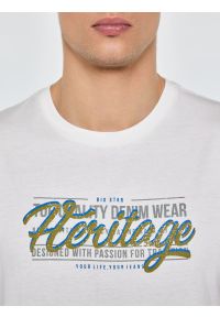 Big-Star - Koszulka męska z nadrukiem biała Keren 100. Okazja: na co dzień. Kolor: biały. Materiał: dzianina, bawełna, jeans, materiał. Wzór: nadruk. Styl: casual, klasyczny, sportowy #2
