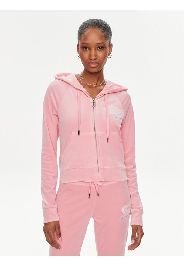 Juicy Couture Bluza Madison JCWAS23329 Różowy Slim Fit. Kolor: różowy. Materiał: syntetyk