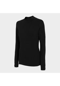 outhorn - Longsleeve damski. Typ kołnierza: kołnierzyk stójkowy. Materiał: wiskoza, jersey, elastan, dzianina, poliester. Długość rękawa: długi rękaw #4