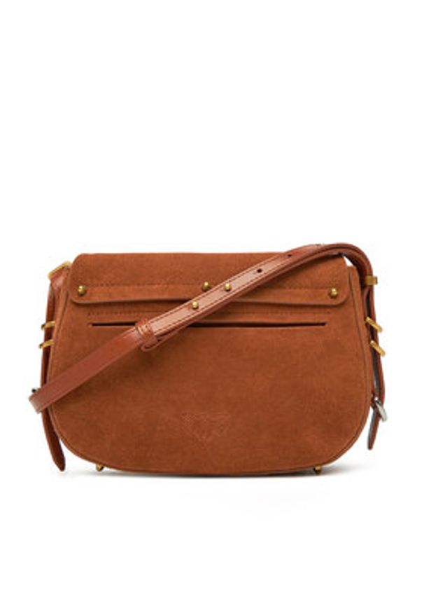 Pinko - PINKO Torebka Saddle Mini PE PLTT 103831 A29N Brązowy. Kolor: brązowy. Materiał: zamszowe, skórzane