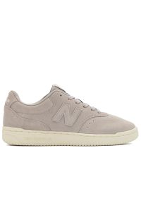 Buty New Balance BB80SLG - szare. Kolor: szary. Materiał: guma, materiał, skóra, syntetyk. Szerokość cholewki: normalna