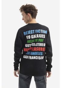 HUF longsleeve bawełniany 12 Galaxies Longsleeve kolor czarny z nadrukiem. Okazja: na co dzień. Kolor: czarny. Materiał: bawełna. Długość rękawa: długi rękaw. Długość: długie. Wzór: nadruk. Styl: casual #4