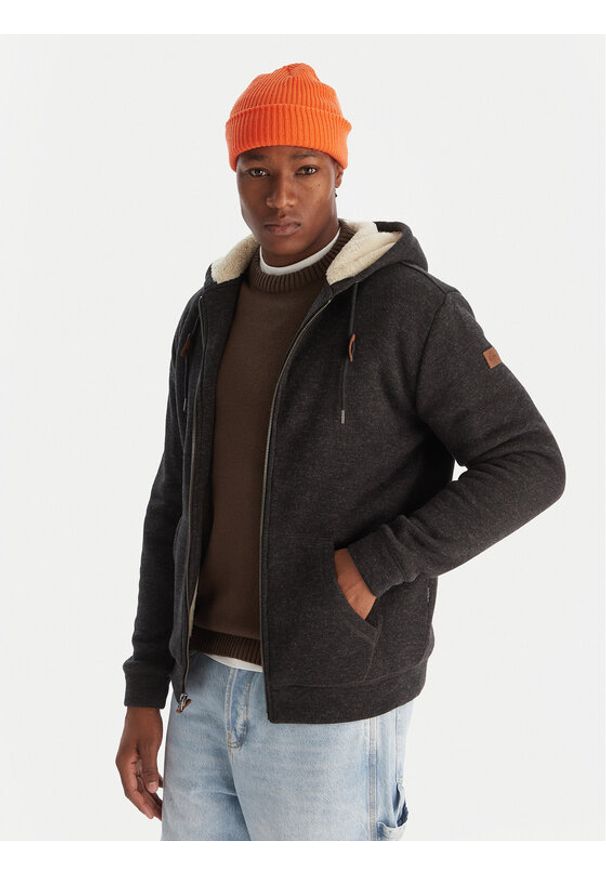 Quiksilver Kurtka przejściowa Keller Sherpa EQYFT05112 Czarny Regular Fit. Kolor: czarny. Materiał: syntetyk