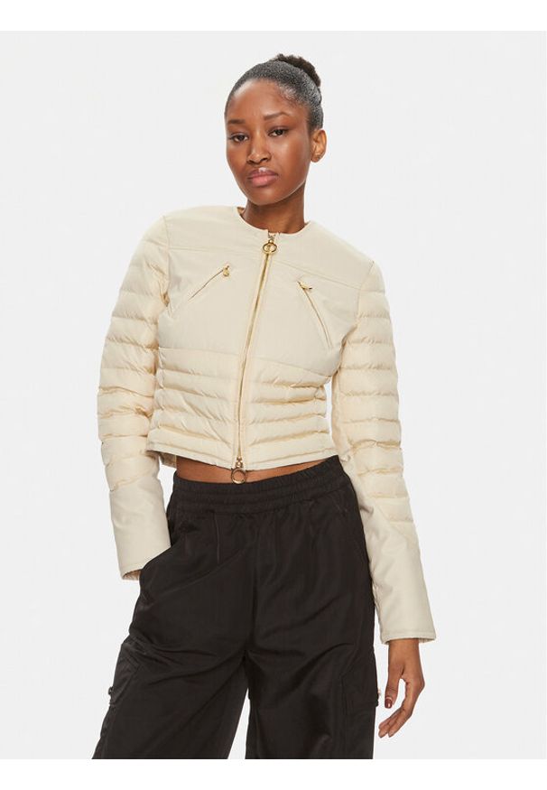 Pinko - PINKO Kurtka przejściowa 101697 A11P Écru Regular Fit. Materiał: syntetyk