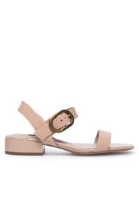 Gino Rossi Sandały TERANOVA-113494 Beżowy. Kolor: beżowy. Materiał: lakier, skóra #1