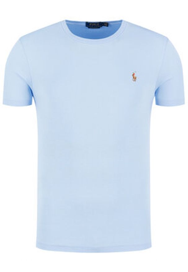 Polo Ralph Lauren T-Shirt Classics 710740727 Błękitny Slim Fit. Typ kołnierza: polo. Kolor: niebieski. Materiał: bawełna