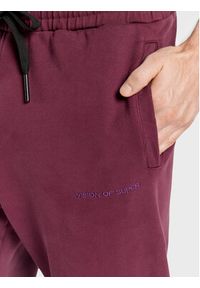 Vision Of Super Spodnie dresowe VS00338 Bordowy Regular Fit. Kolor: czerwony. Materiał: bawełna #5