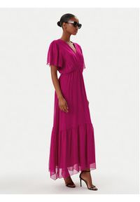 Haveone Sukienka letnia AFF-N006 Różowy Loose Fit. Kolor: różowy. Materiał: jedwab, wiskoza. Sezon: lato