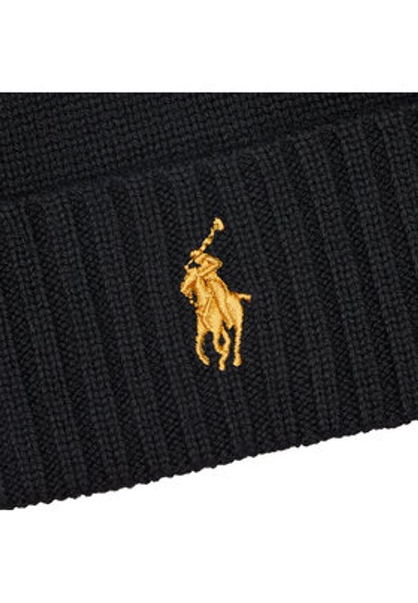 Polo Ralph Lauren Czapka 710886137008 Czarny. Kolor: czarny. Materiał: materiał, wełna