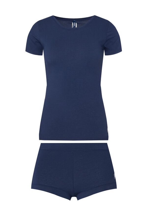 Polo Ralph Lauren Piżama 4P0719 Granatowy Regular Fit. Kolor: niebieski. Materiał: bawełna