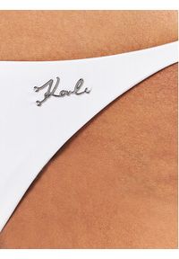 Karl Lagerfeld - KARL LAGERFELD Dół od bikini KL22WBT03 Biały. Kolor: biały. Materiał: syntetyk #4