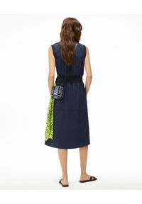 Kenzo - KENZO - Granatowa sukienka midi. Kolor: niebieski. Materiał: materiał. Długość: midi #2