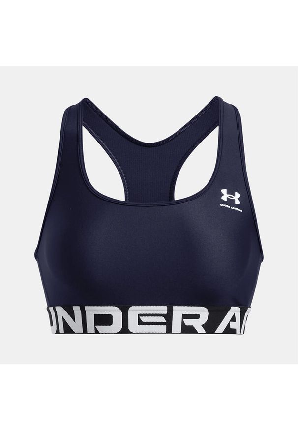 Stanik sportowy Under Armour HeatGear Authentics Mid Branded Bra. Kolor: niebieski. Sport: fitness
