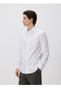 Reserved - Koszula slim z bawełny egipskiej - biały. Kolor: biały. Materiał: bawełna #1