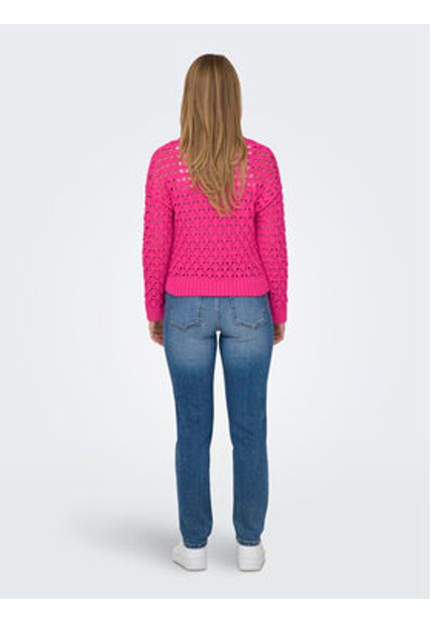 only - ONLY Sweter Linda 15311772 Różowy Regular Fit. Kolor: różowy. Materiał: syntetyk