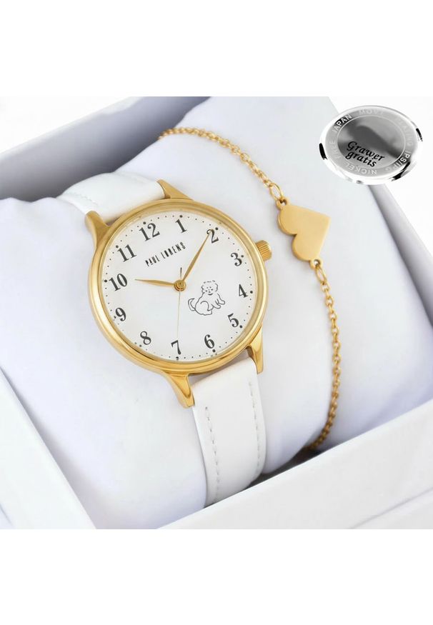 Paul Lorens Zestaw zegarek komunijny Paul Lorens -CANIS-12491A2-3C2-2 (zbt) + bransoletka PIESEK