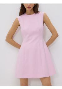 Reserved - Sukienka mini - pastelowy róż. Kolor: różowy. Materiał: tkanina, bawełna. Styl: klasyczny. Długość: mini #1