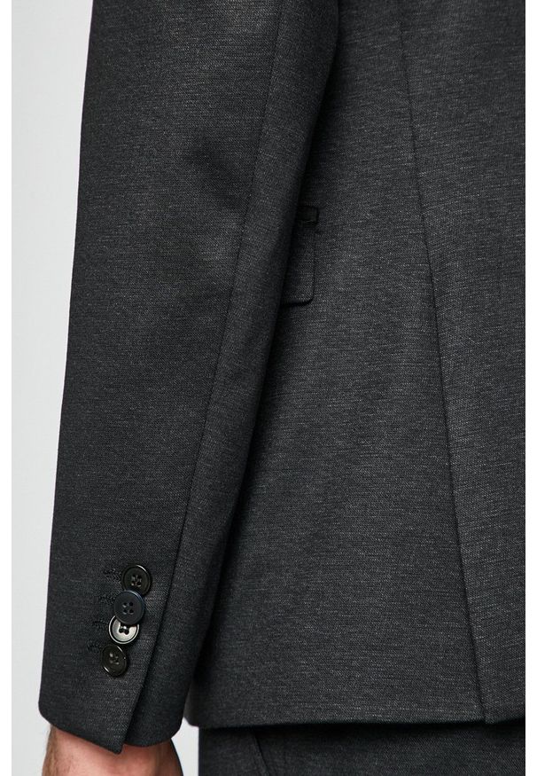 s.Oliver Black Label - Marynarka. Kolor: szary. Materiał: dzianina. Styl: klasyczny