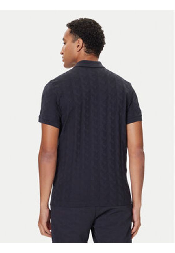 BOSS Polo Mirror QZ 50548653 Granatowy Relaxed Fit. Typ kołnierza: polo. Kolor: niebieski. Materiał: bawełna