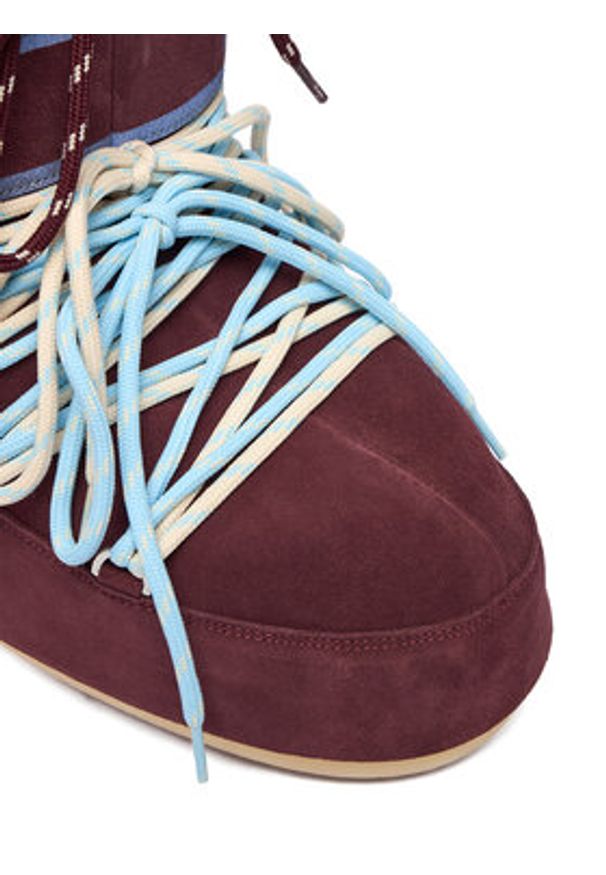 Moon Boot Śniegowce 80D1409670 Bordowy. Kolor: czerwony. Materiał: zamsz, skóra