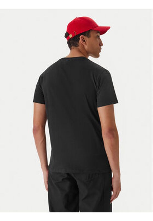 Kappa T-Shirt 382J2QW Czarny Regular Fit. Kolor: czarny. Materiał: bawełna