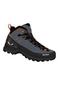 Buty trekkingowe męskie Salewa Alp Mate Winter Mid WP. Zapięcie: sznurówki. Kolor: czarny, pomarańczowy, wielokolorowy. Materiał: tkanina, materiał, syntetyk. Szerokość cholewki: normalna