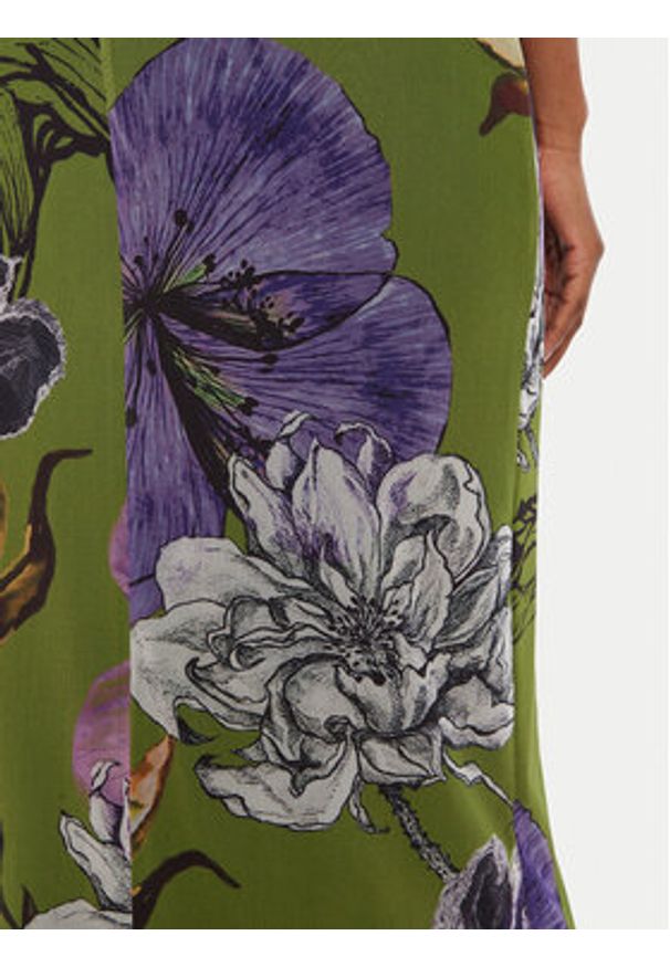 Desigual Spódnica maxi Tulleflowers Lacroix 25WWFK03 Zielony Regular Fit. Kolor: zielony. Materiał: syntetyk