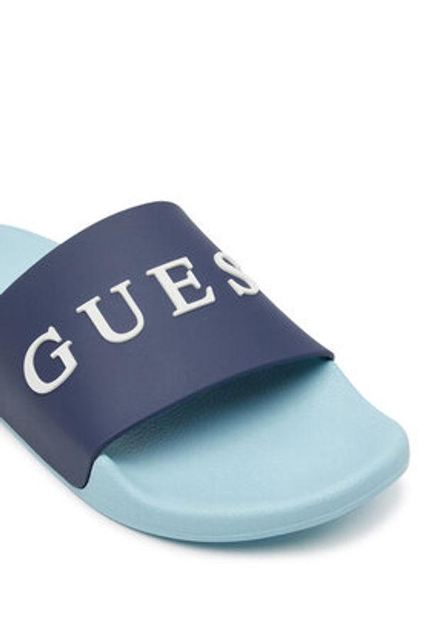Guess Klapki F5GZ06 BB00F Granatowy. Kolor: niebieski. Materiał: syntetyk