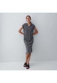 Reserved - Dzianinowa sukienka - Szary. Kolor: szary. Materiał: dzianina #1