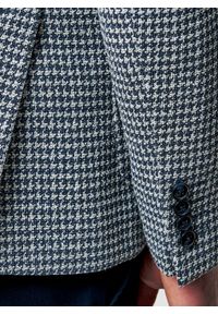 Pako Lorente - PAKO LORENTE – Granatowa marynarka w pepitkę. Kolor: niebieski, beżowy. Materiał: poliester, bawełna #9