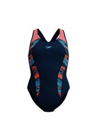 Speedo - Damski Jednoczęściowy Kostium Kąpielowy Placement Laneback. Kolor: niebieski
