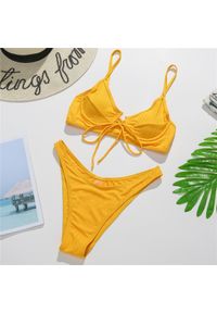 Intica - bikini push-up plażowe z regulowanymi ramiączkami Arub. Kolor: żółty. Materiał: tkanina #1