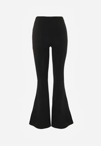 Born2be - Czarne Spodnie Dzwony Efrariel. Okazja: na spacer. Kolor: czarny. Materiał: dzianina, wiskoza, materiał. Wzór: gładki, ze splotem. Sezon: lato. Styl: klasyczny, elegancki #3